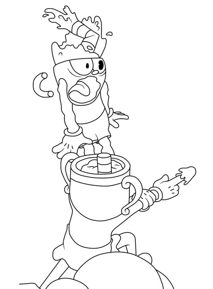 Coloriage Cuphead Boss Guerre