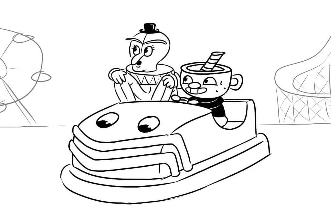 Cuphead Funny Coloring Pages