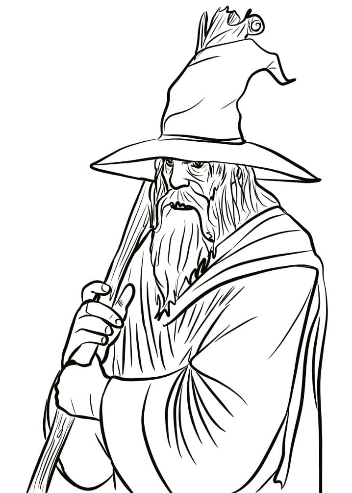 Gandalf Printable Coloring Page