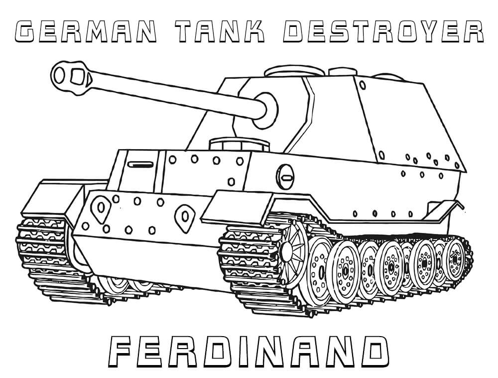 Duitse tank kleurplaat