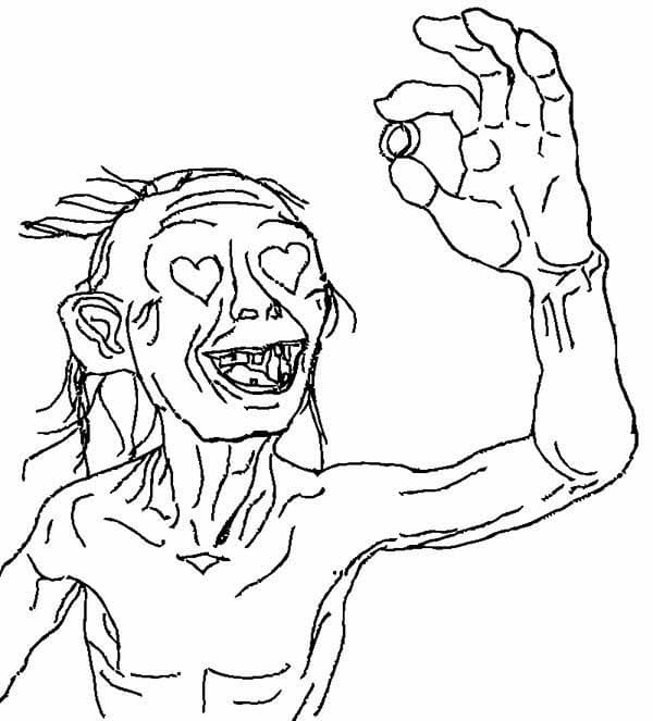 Gollum Printable Coloring Page