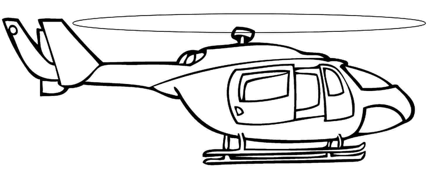 Helicopter 4 Coloring Page