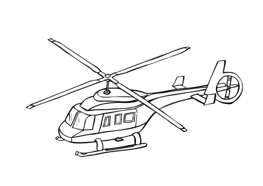 Helicopter 5 Coloring Page