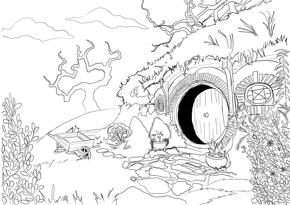 Hobbit House Coloring Page
