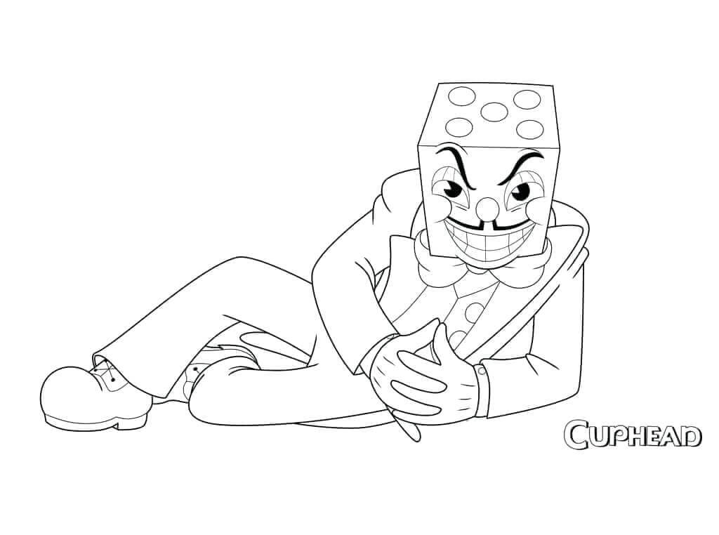 King Dice Smiling Coloring Page