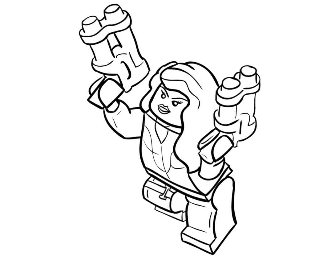 Lego Black Widow Coloring Page