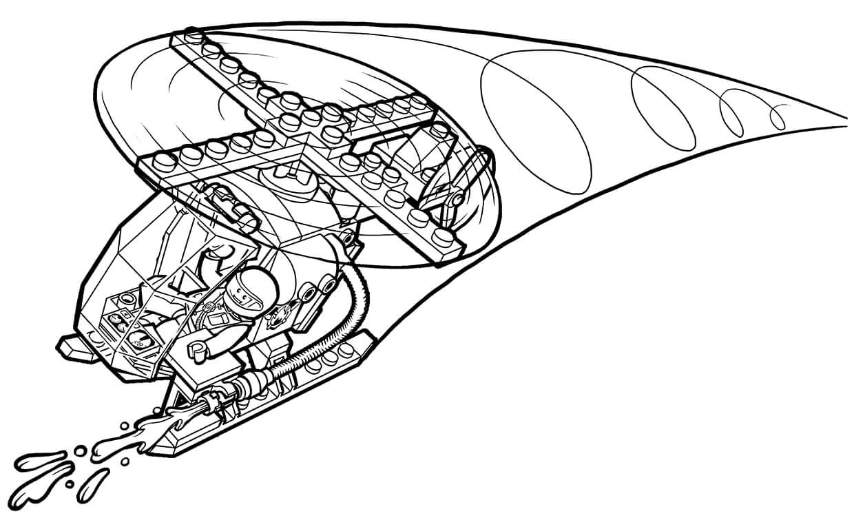 Lego Helicopter Coloring Pages