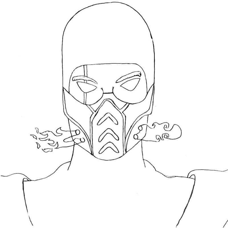 MK Sub-Zero 3 Coloring Pages