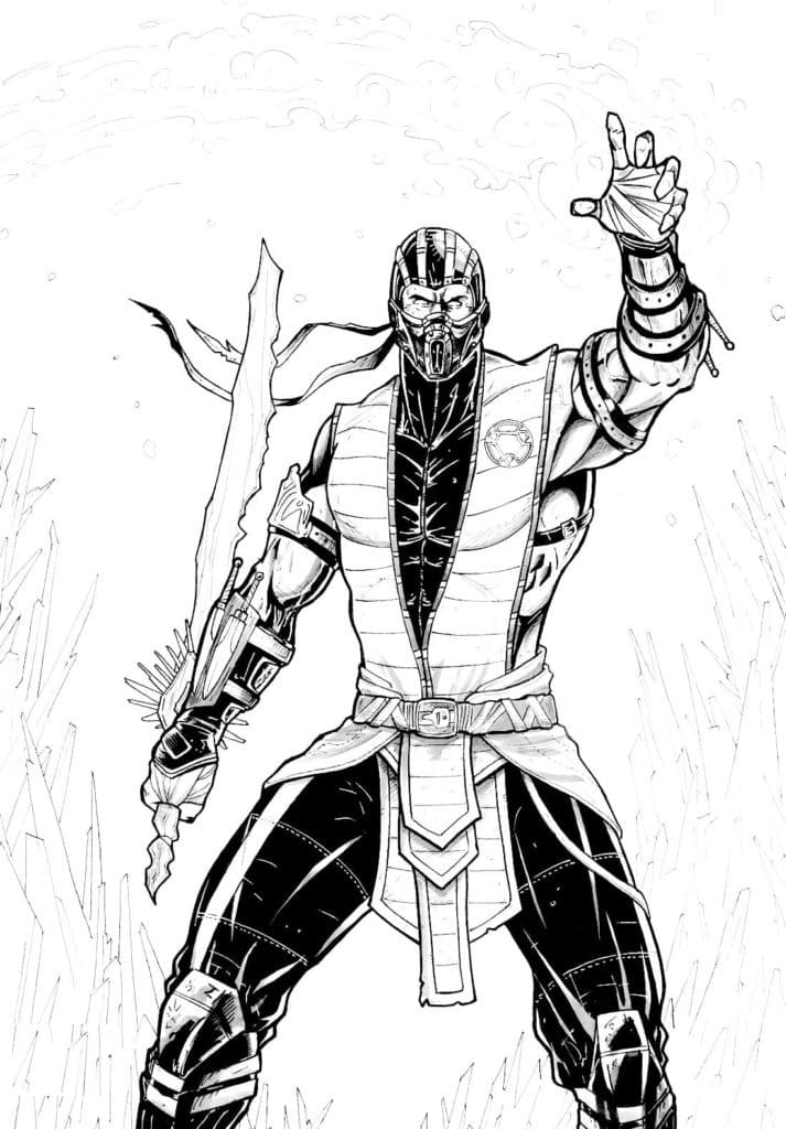 MK Sub-Zero 4 Coloring Pages