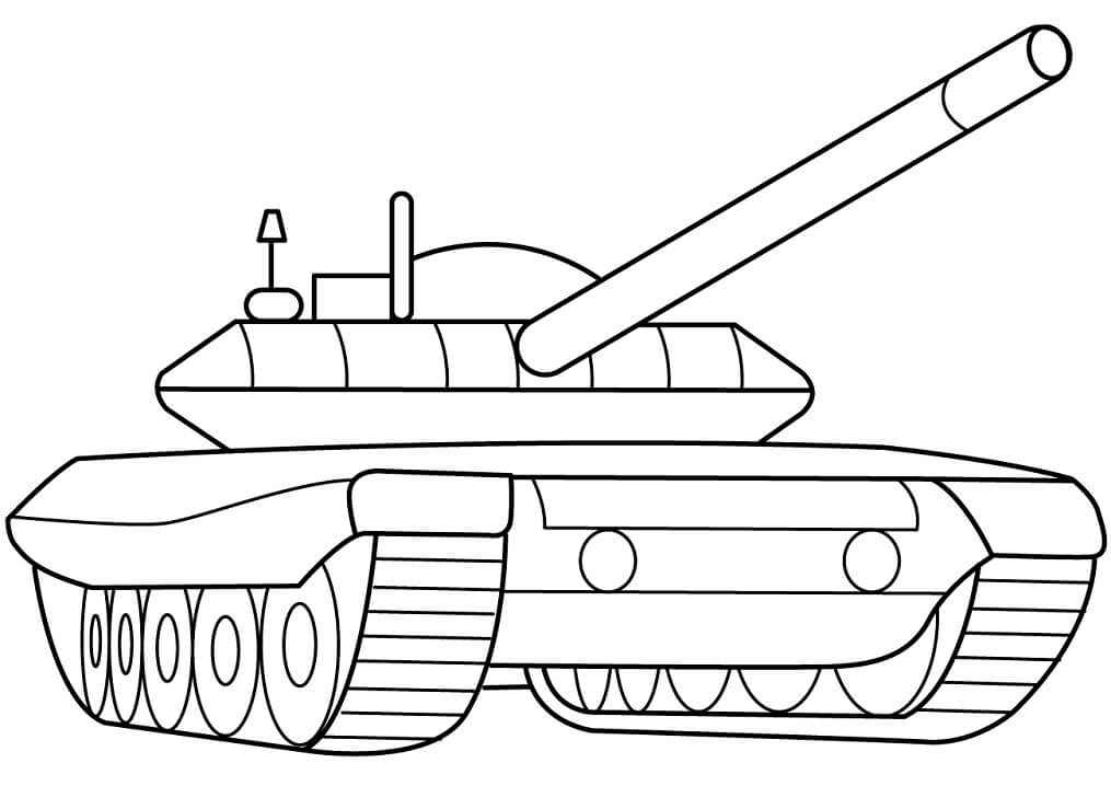 Military Armored Tank Coloring Page