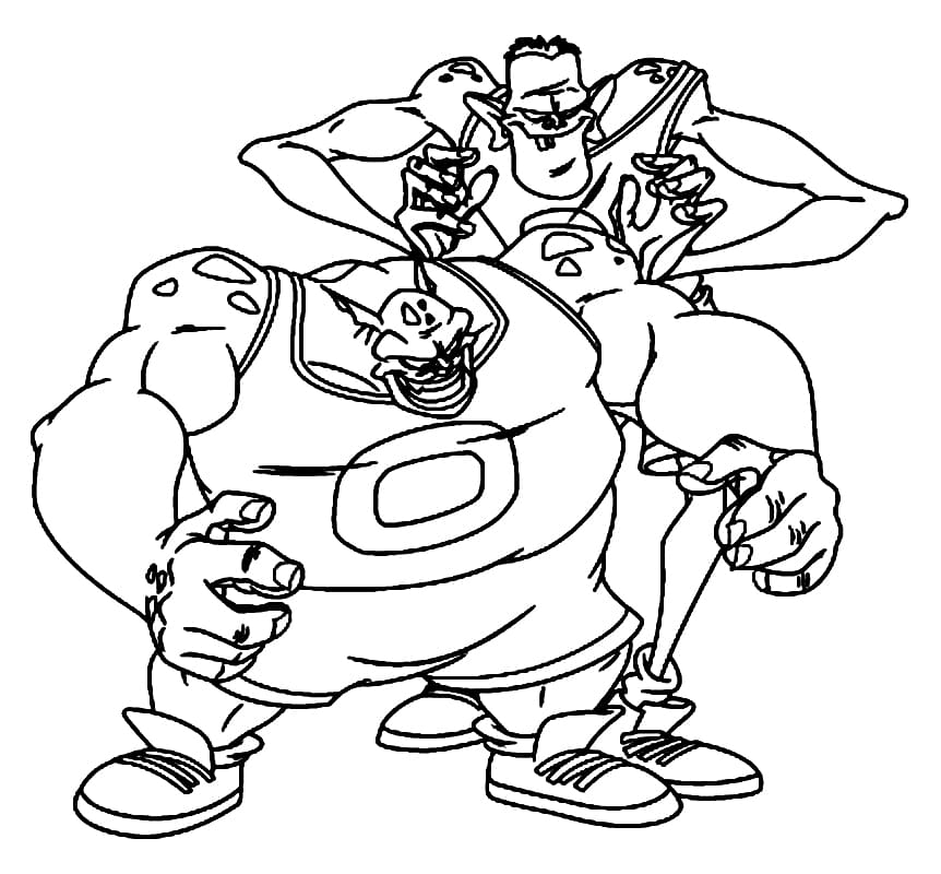 Monsters in Space Jam Coloring Page