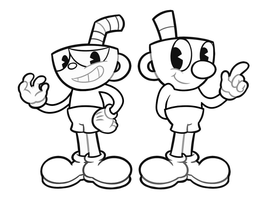 Cuphead Coloring Pages.