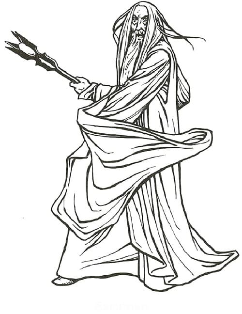Saruman Coloring Pages