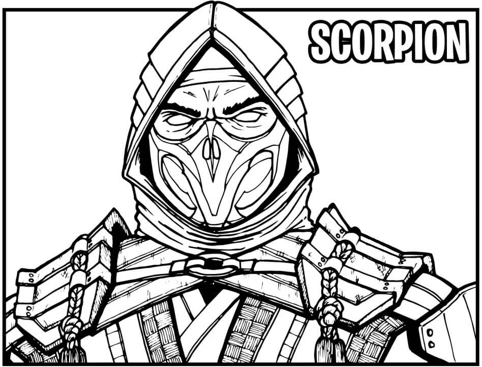 Scorpion Mortal Kombat 4 Coloring Pages
