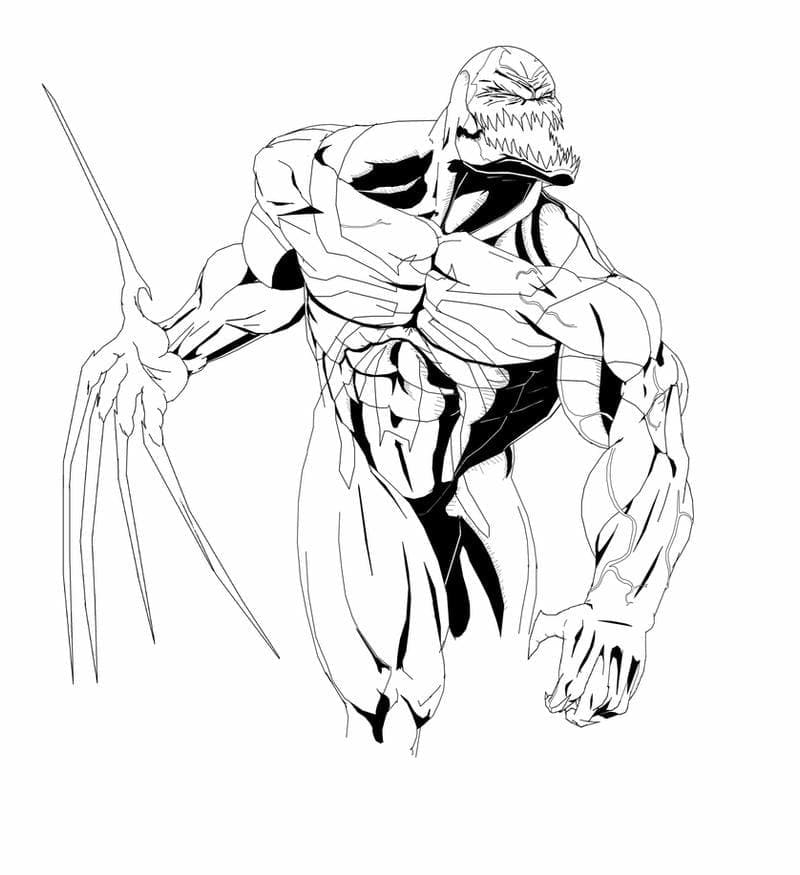 Sharp-clawed Venom Coloring Page