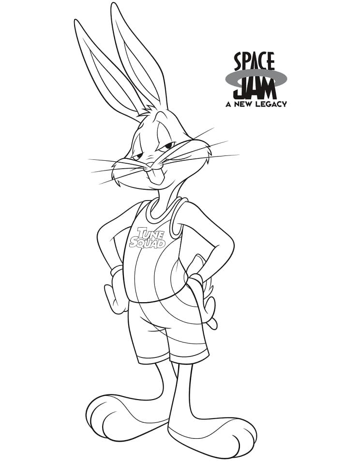 Space Jam 2 Bugs Bunny Coloring Pages