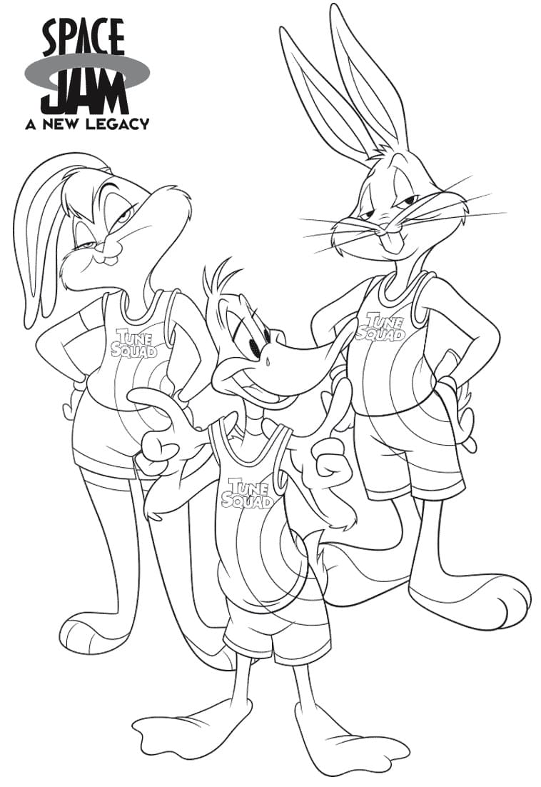 Space Jam 2 Looney Tunes Coloring Pages