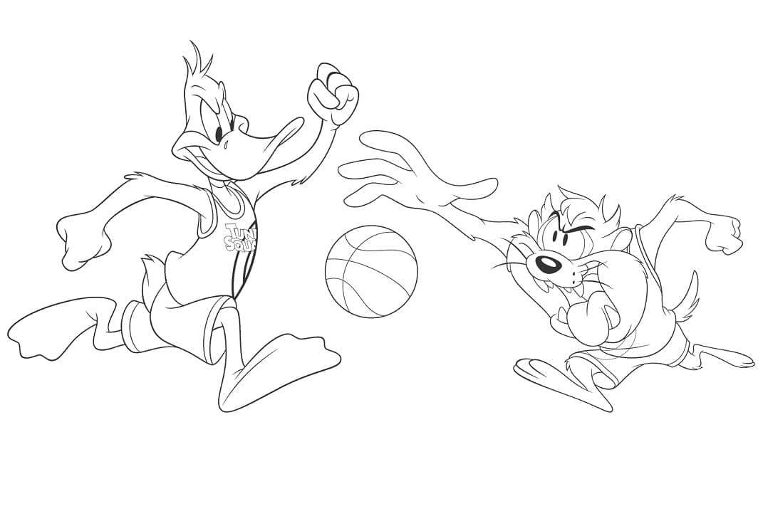 Space Jam 2 Tune Squad Coloring Page