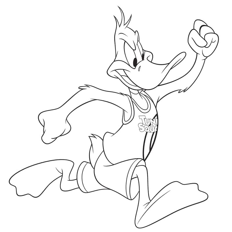 Space Jam Daffy Duck Coloring Page