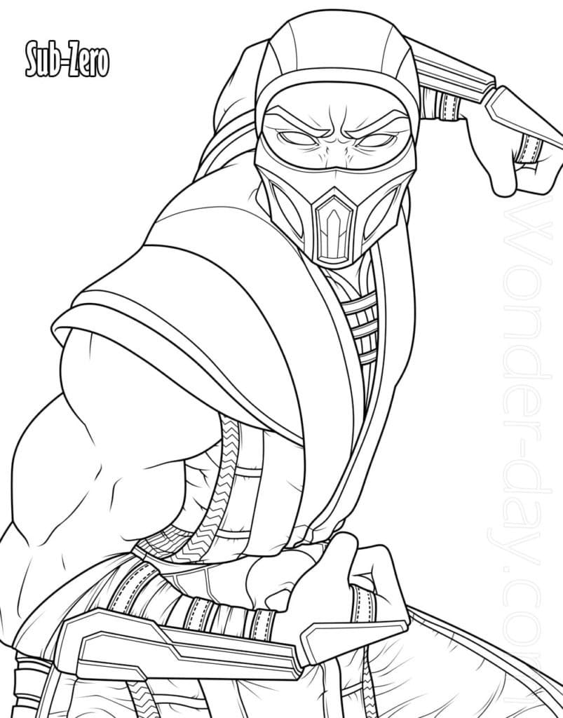 Sub-Zero MK 1 Coloring Pages