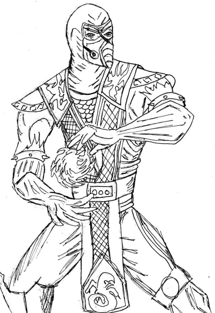 Sub-Zero MK 6 Coloring Pages