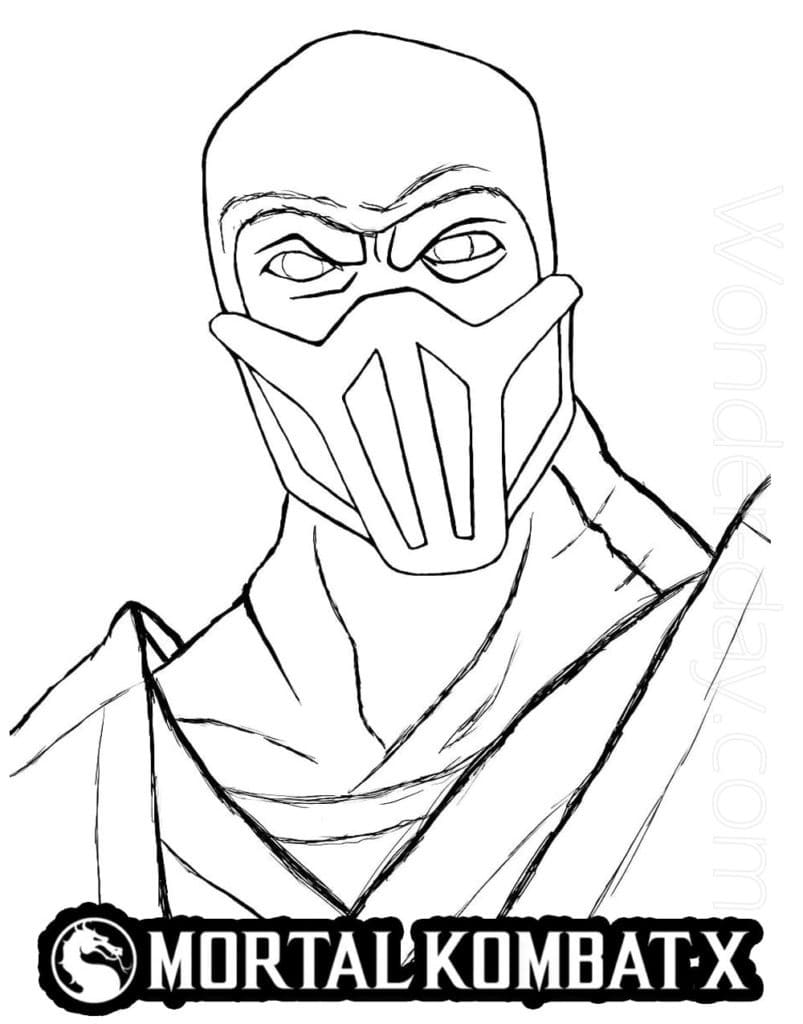 Sub-Zero MK Coloring Pages