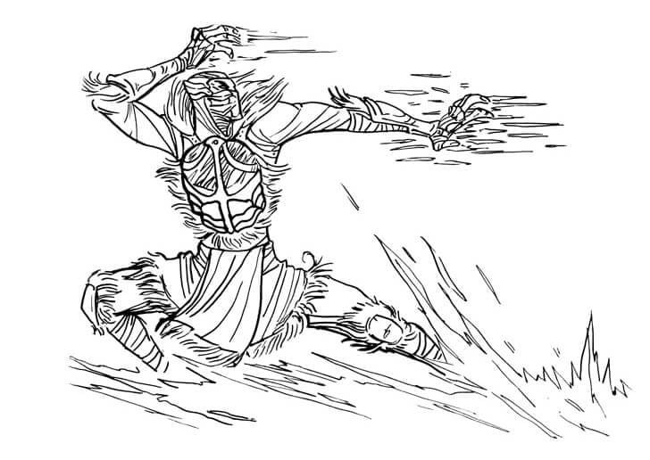 Саб-Зиро использует силу из Mortal Kombat