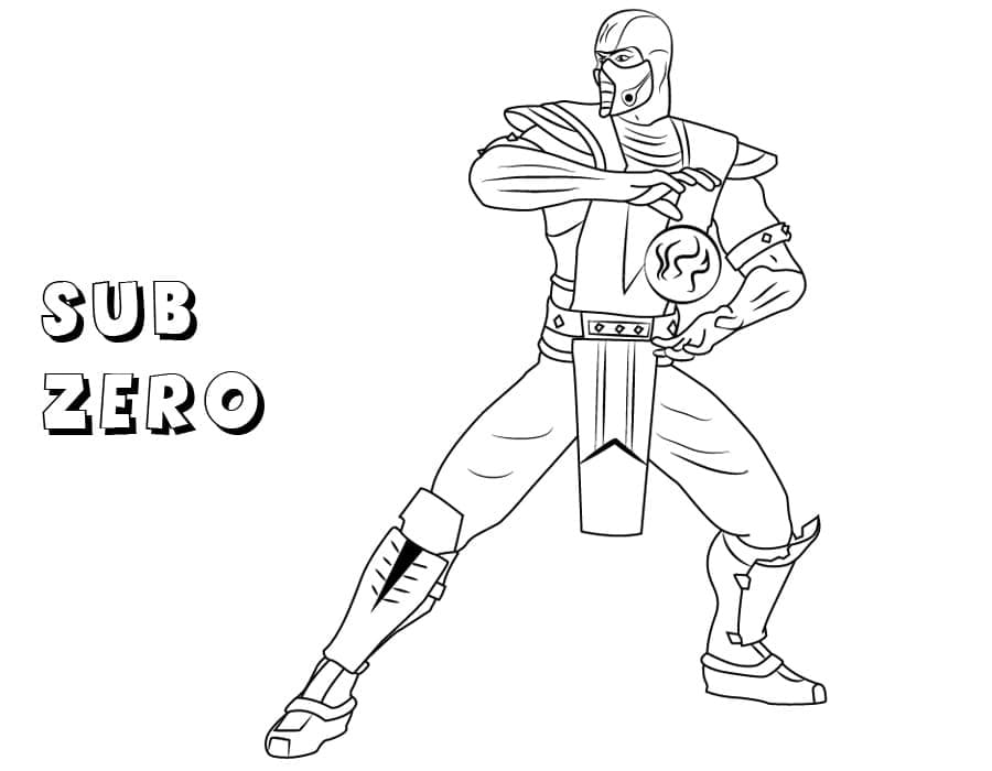 Sub-Zero Using Skill Coloring Pages