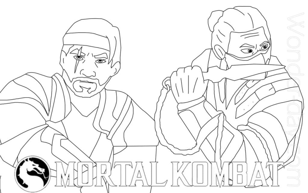 Sub-Zero and Scorpion Coloring Pages