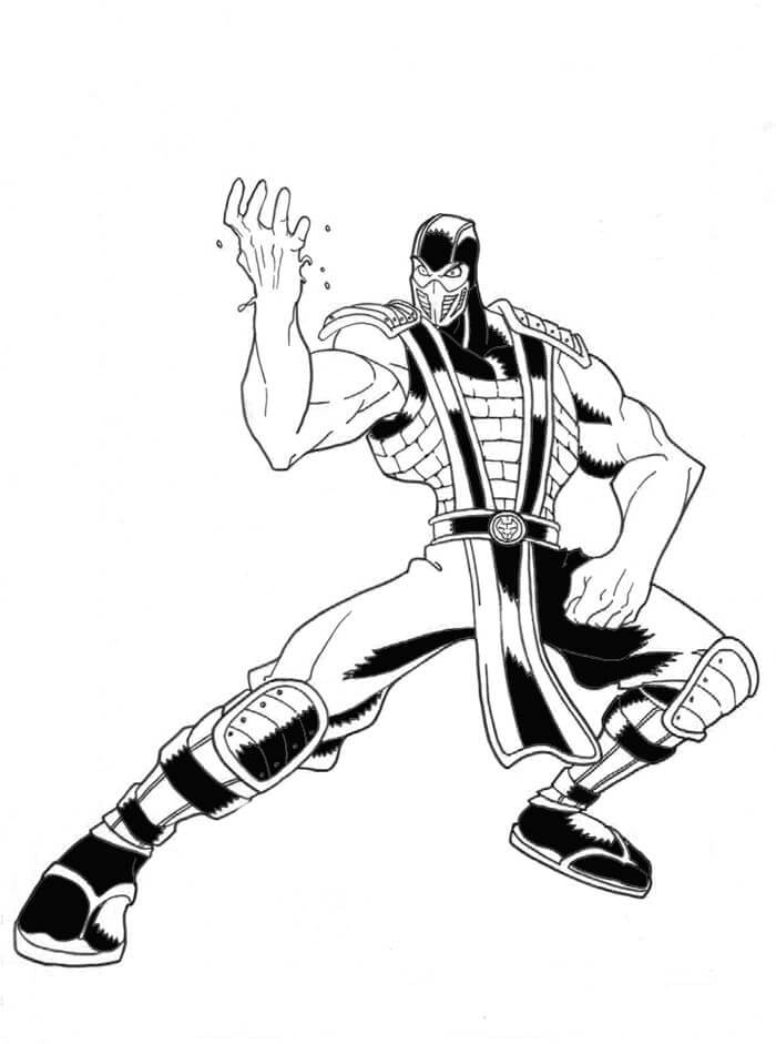 Sub-Zero’s Skill Coloring Pages