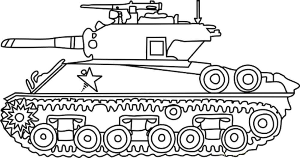 VN Tank Kleurplaat