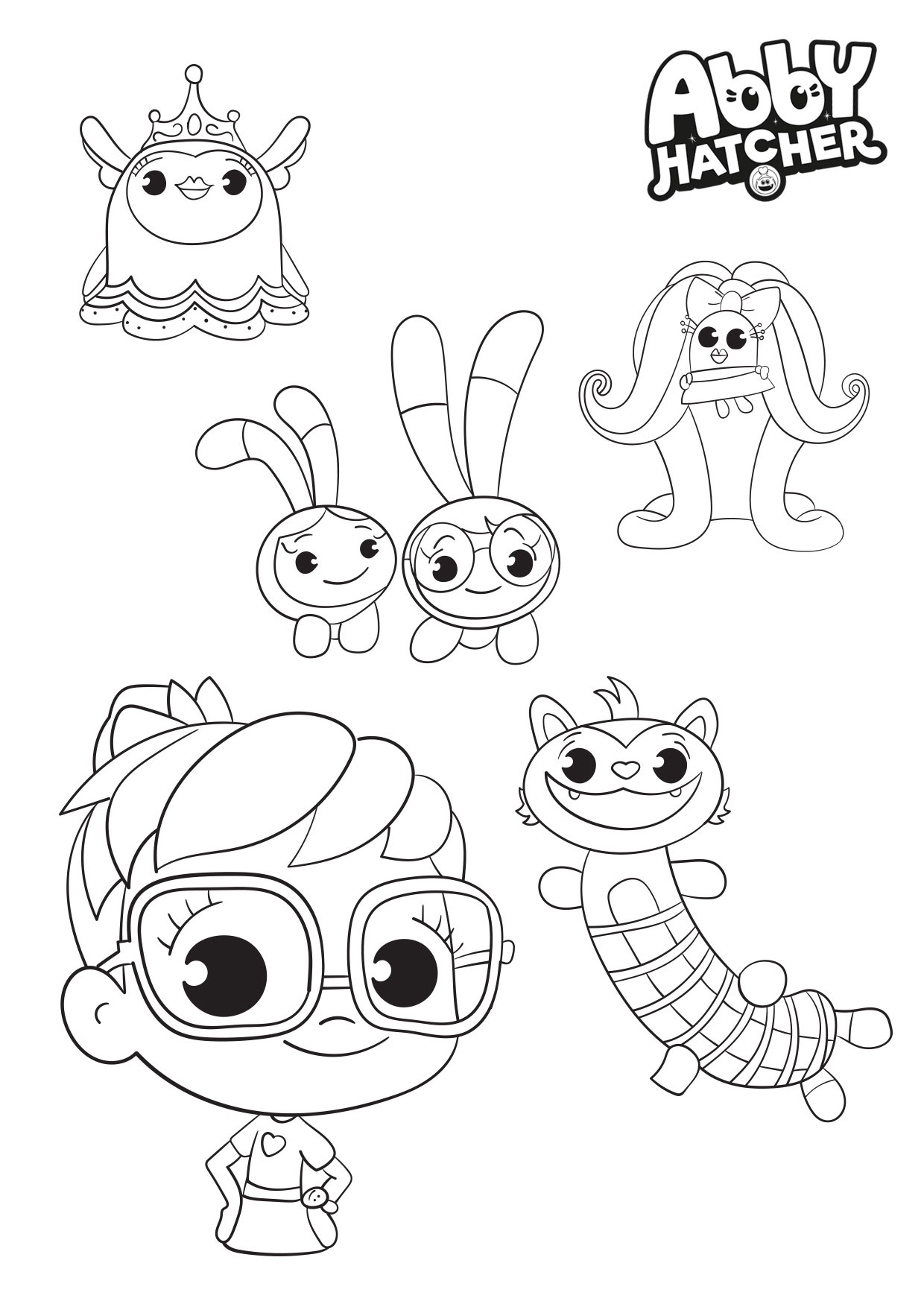 Abby Hatcher and Friends Coloring Page