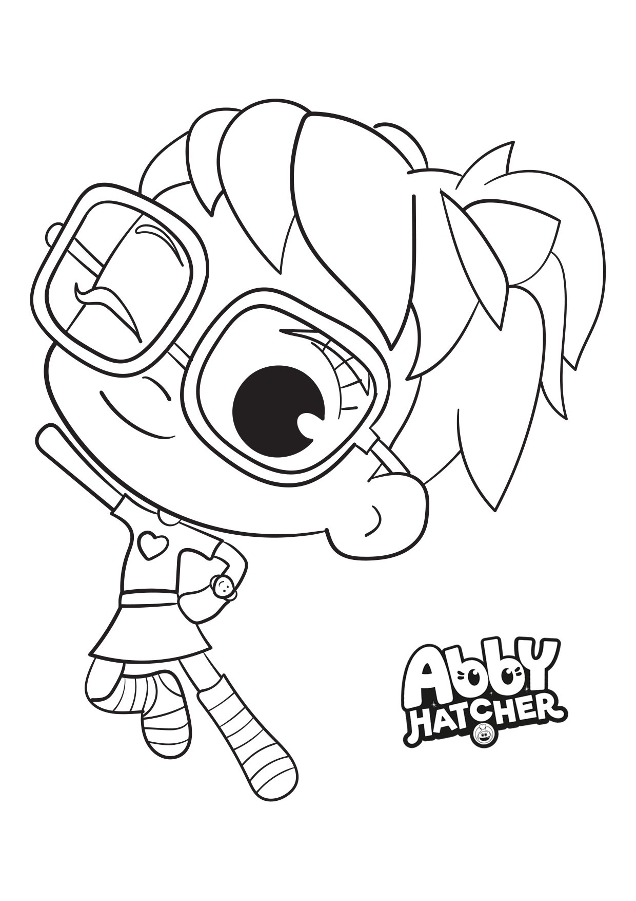 Abby Hatcher Jumping Coloring Page
