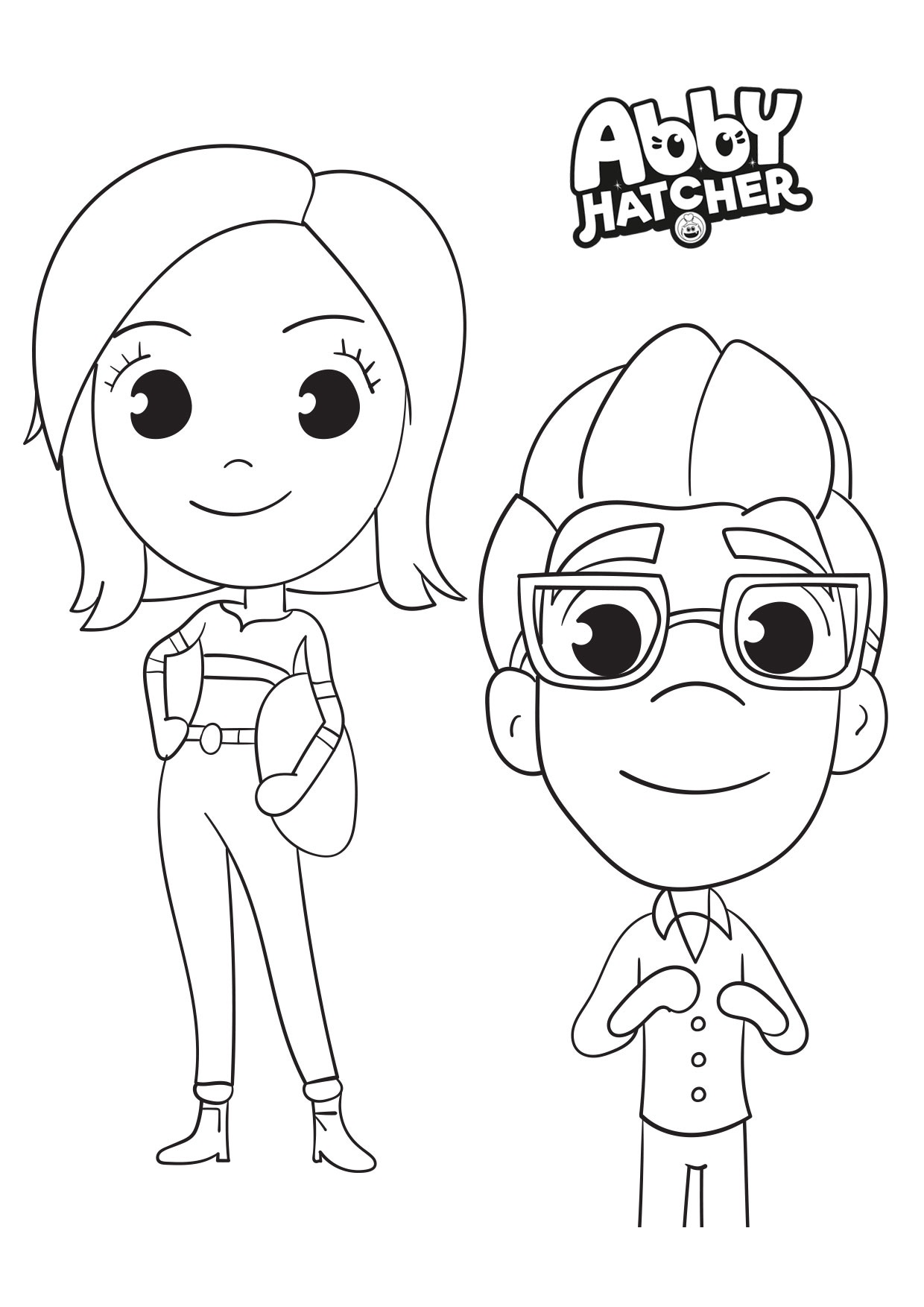 Abby Hatcher Miranda and Lex Coloring Page