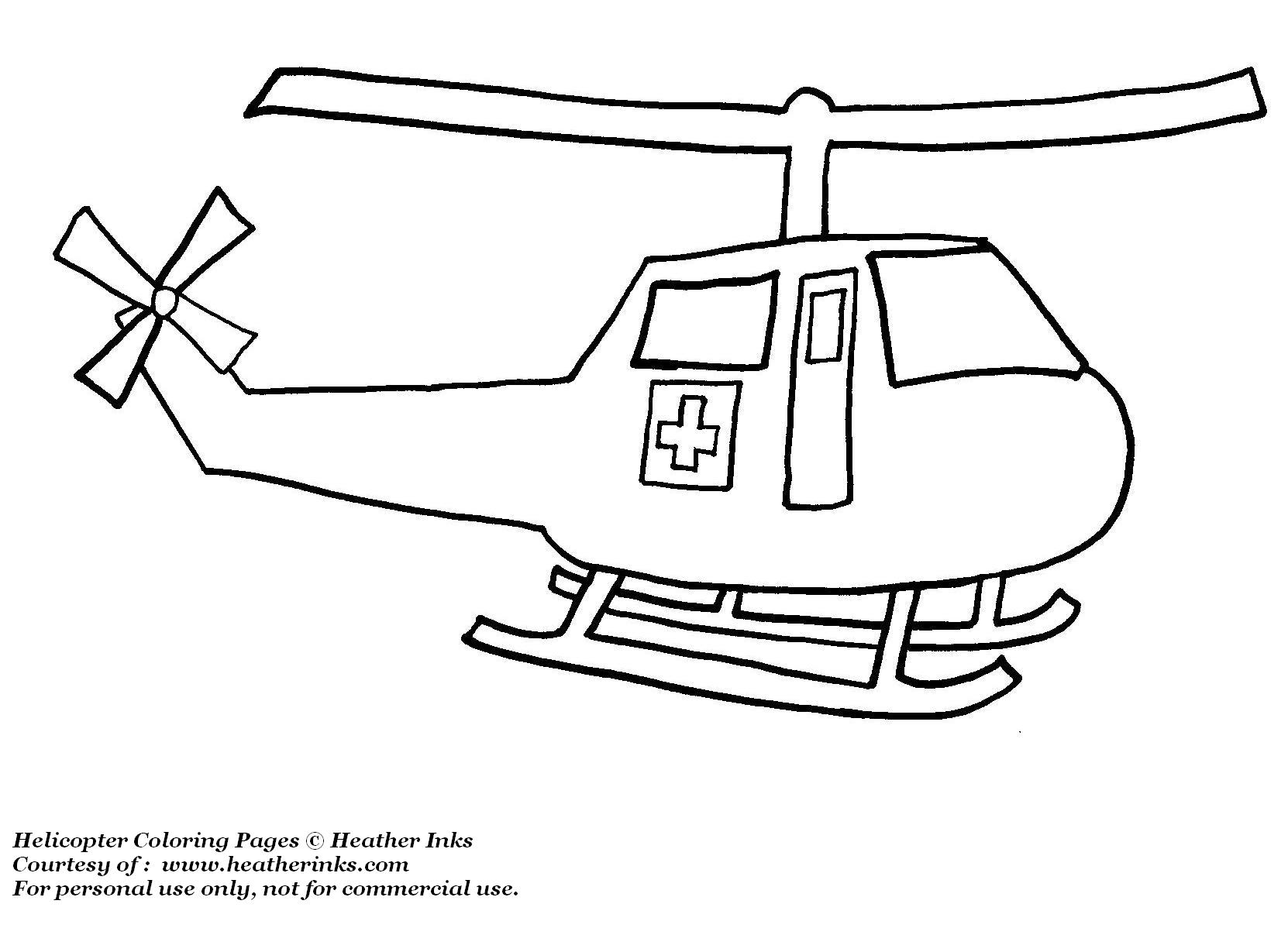 Police Helicopter Coloring Pages
