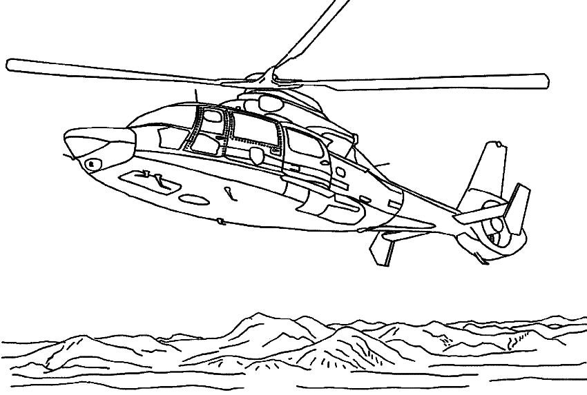 Reddingshelikopter Kleurplaat