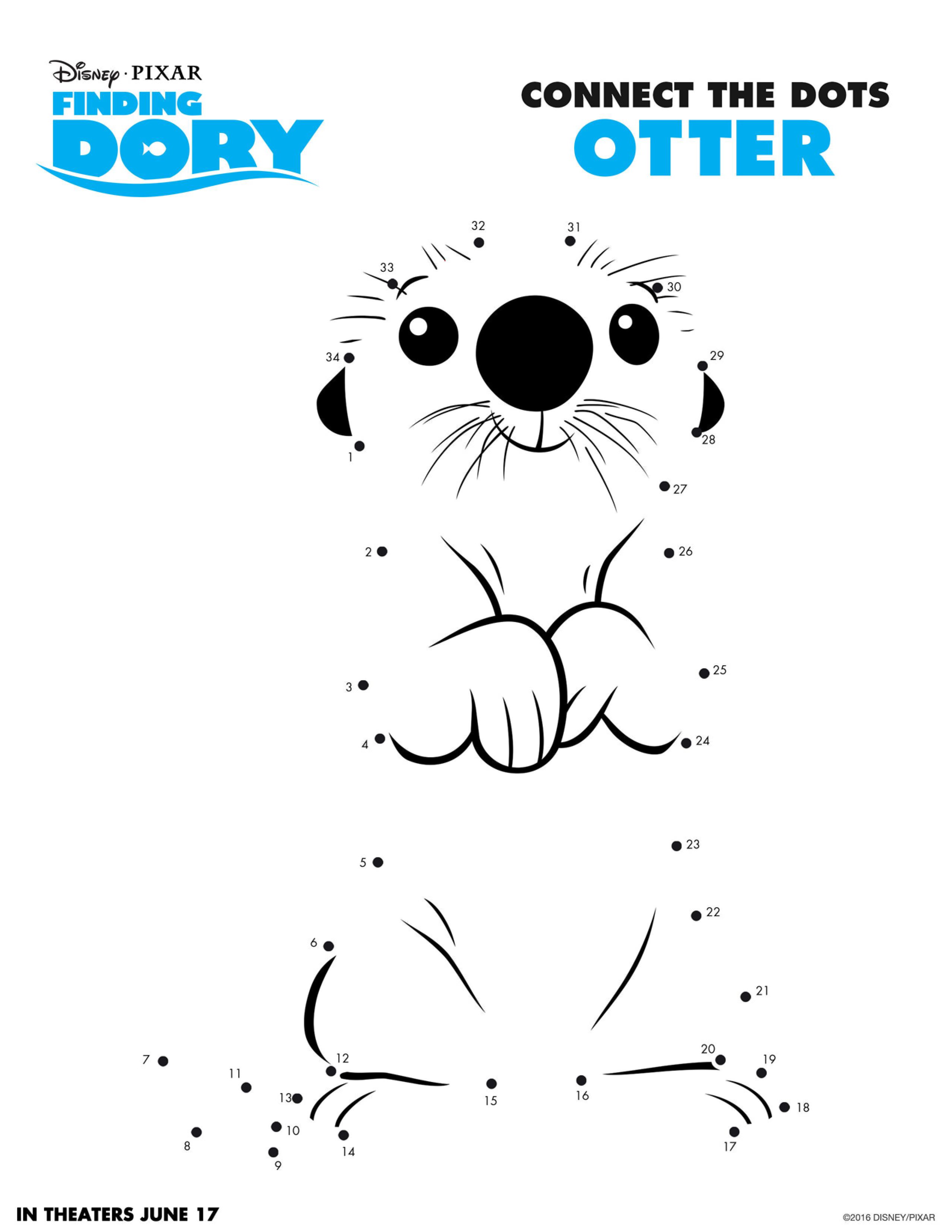 Otter von „Findet Dory“ Verbinde die Punkte von Otter