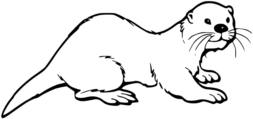 Cartoon Sea Otter Coloring Page
