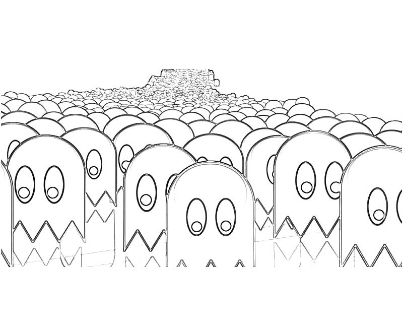 Ghost In Pacman Coloring Page