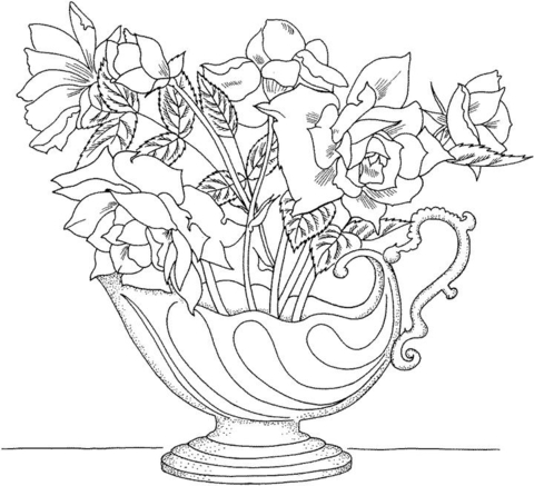 ‘Holy Toledo’ Miniature Rose Coloring Pages