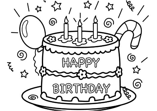 Download Happy Birthday Dinosaur Coloring Page - Free Coloring ...