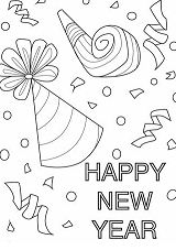 Celebratory New Year Coloring Pages