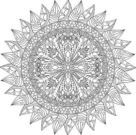 Center of Ganden Coloring Pages