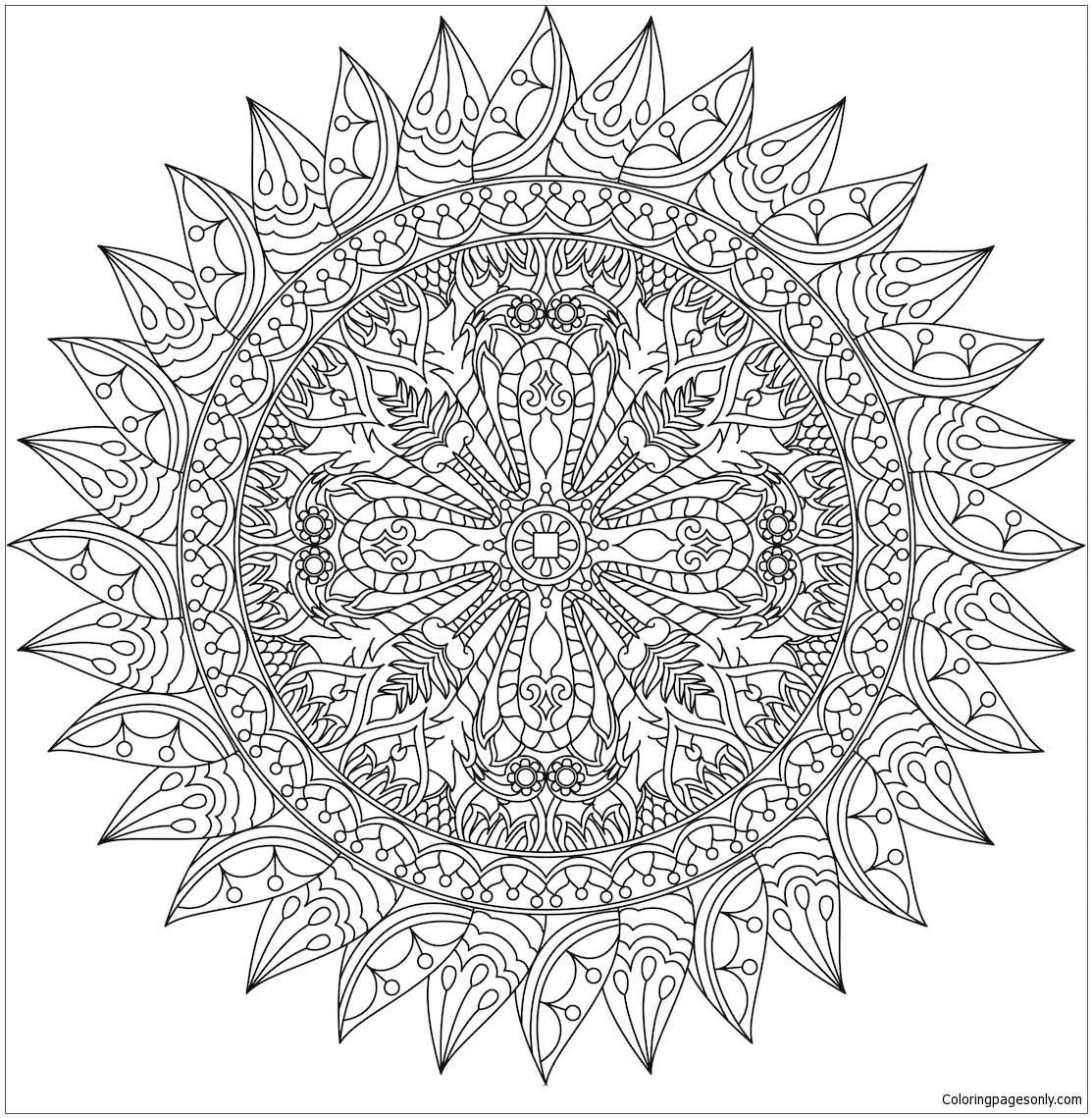 Center of Ganden Coloring Pages