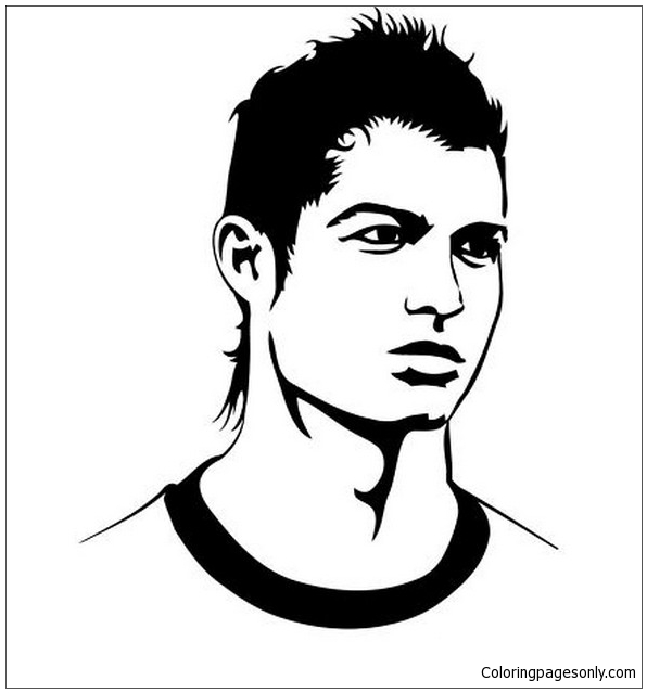 Desenhos para colorir do jogador de futebol Ronaldo de Cristiano Ronaldo