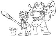 Lego Maui And Moana Coloring Pages
