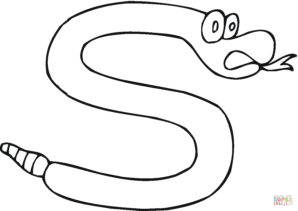 Letter S is voor een slang uit Letter S