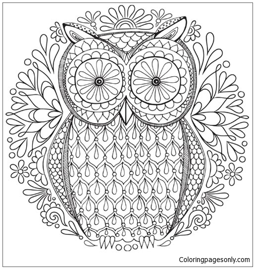 Mandala nature hibou de Mandala