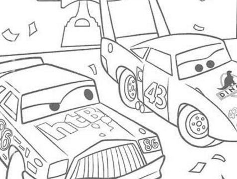 The King And Chick Hicks Coloring Pages