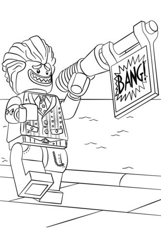 Lego the Joker from The Lego Batman Movie Coloring Page